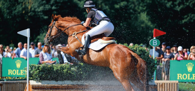 Jonelle Price from New Zealand rides Killbunny Andy