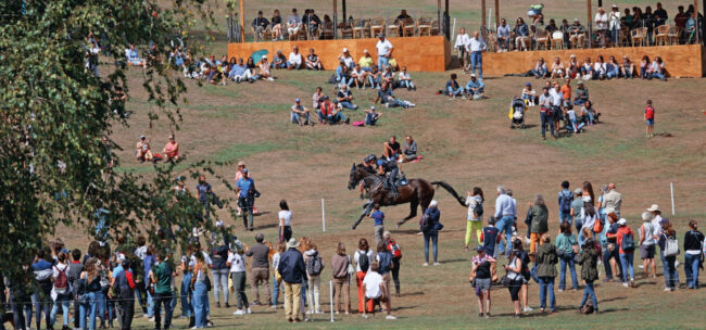 Jonelle Price from New Zealand rides Killbunny Andy