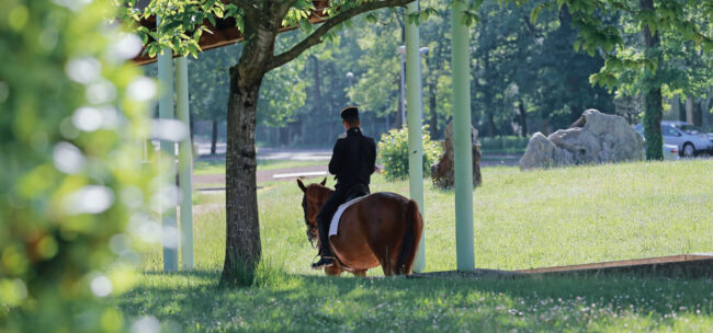 Jonelle Price from New Zealand rides Killbunny Andy